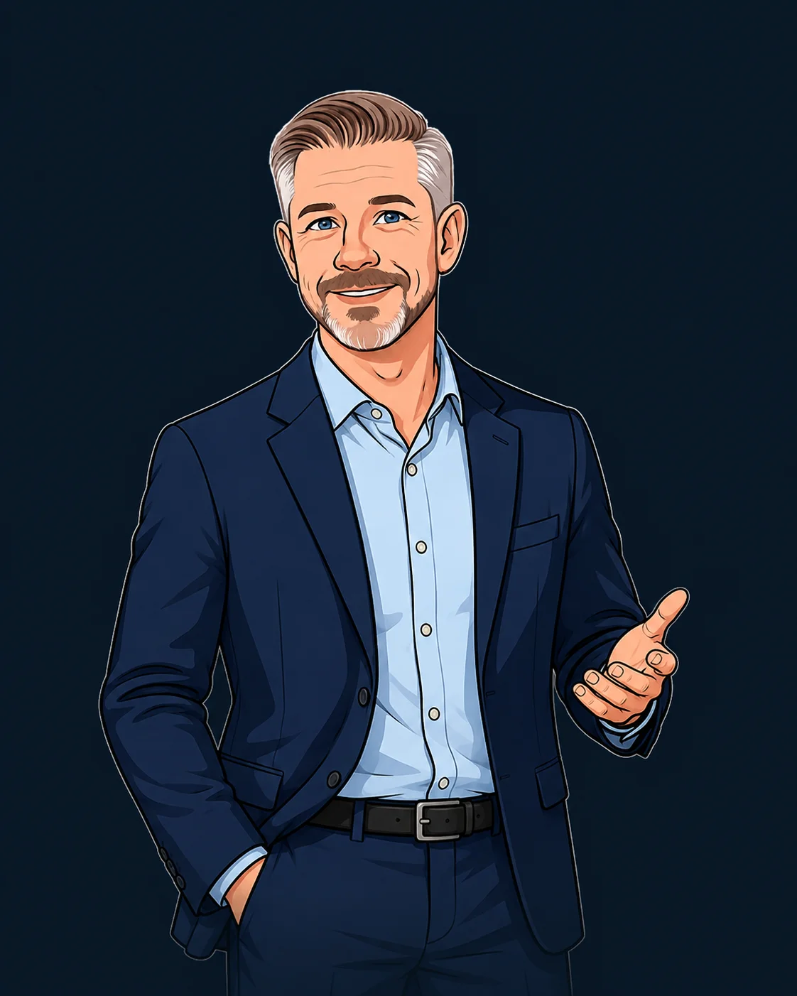 Illustration of Jay Kovar, founder of Call Kovar